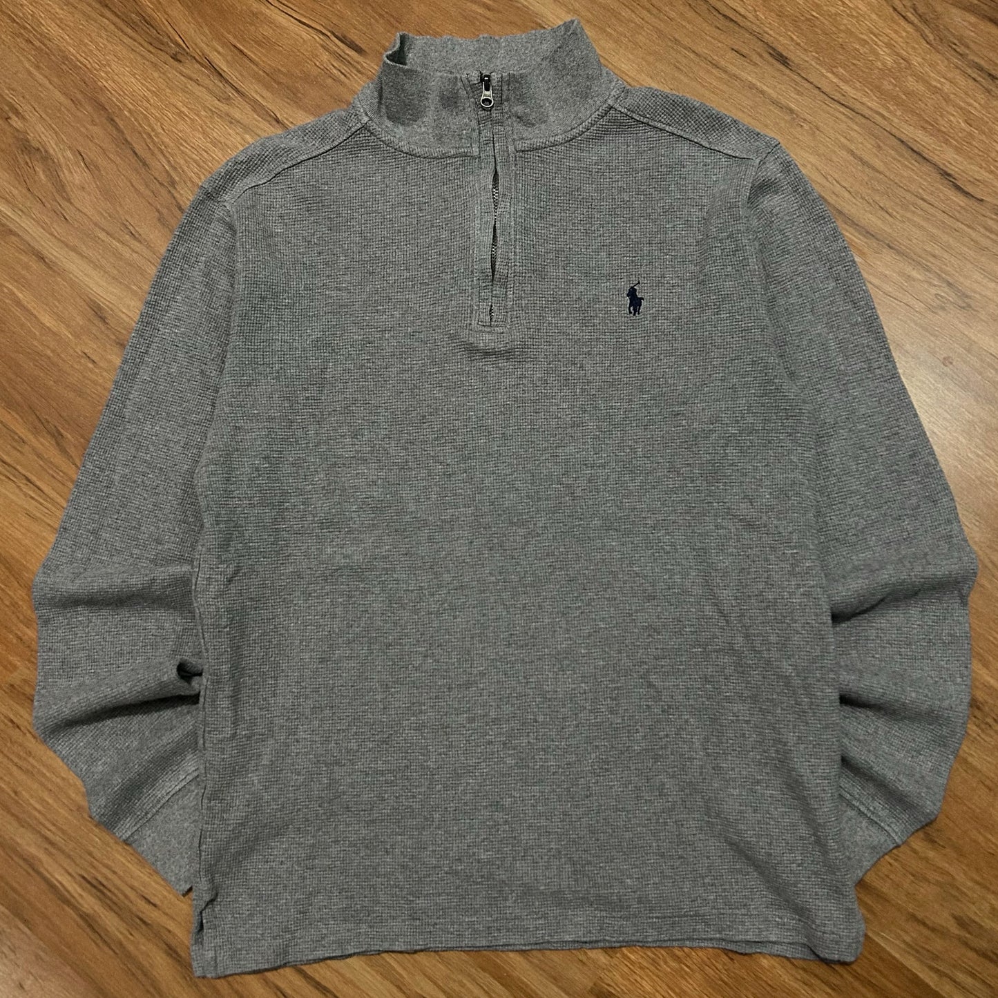 (S) Polo Ralph Lauren Grey Pullover Quarter-Zip