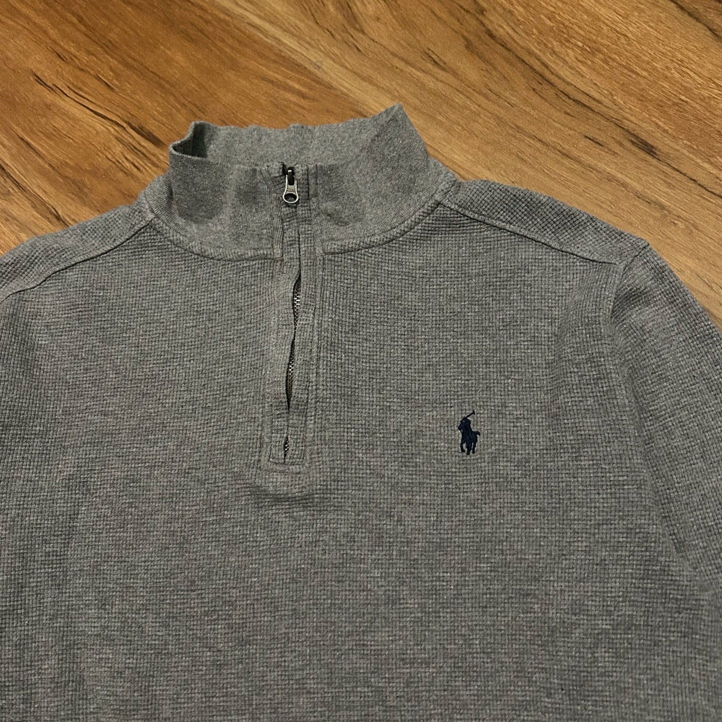 (S) Polo Ralph Lauren Grey Pullover Quarter-Zip