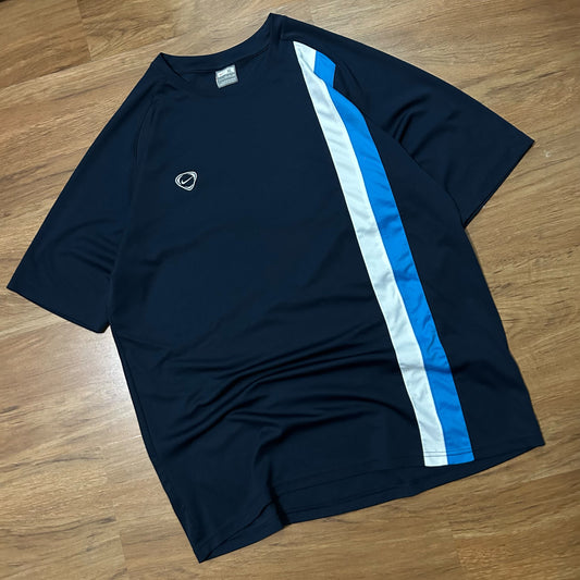 (XL) VIntage 2000s Nike Pinstripe Navy Blue Sportswear Shirt
