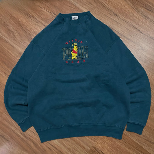 (L) 1996 Winnie The Pooh Bear Embroidered Crewneck