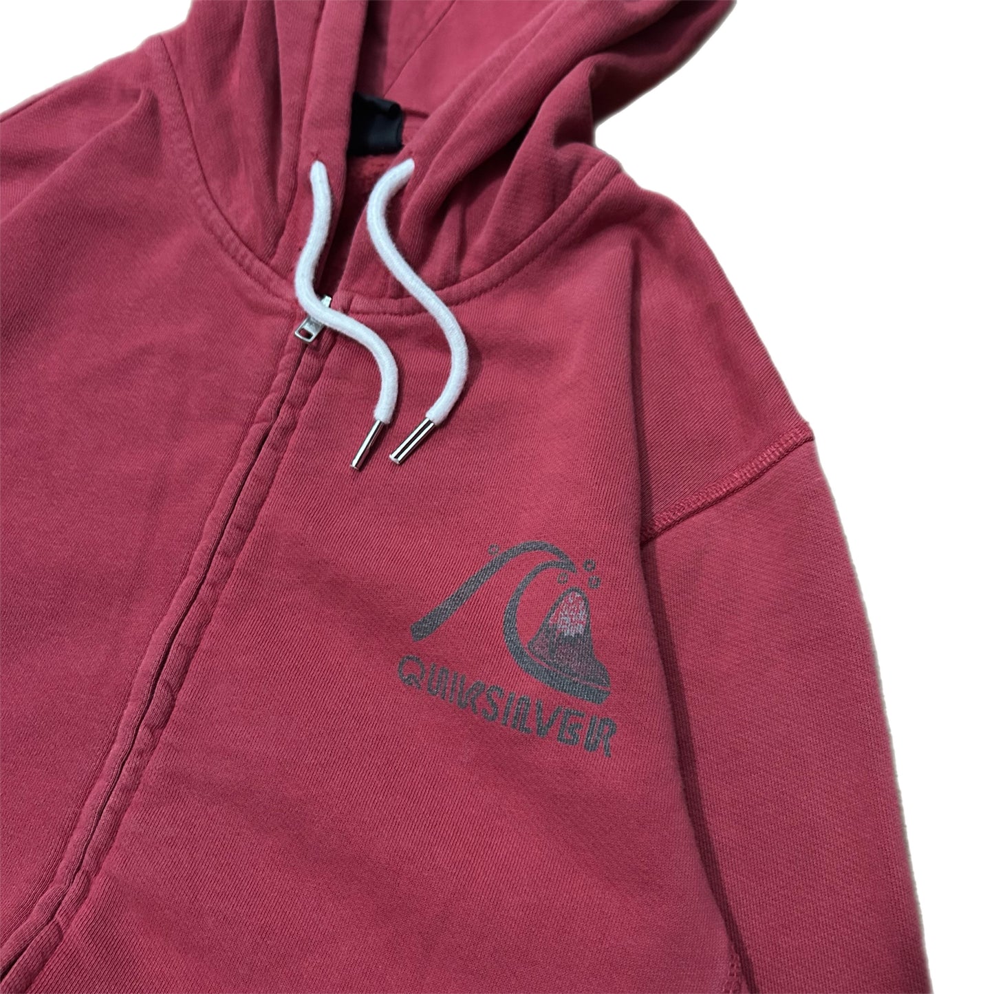 (S) Quicksilver Logo Pullover Zip-Up Red Jacket