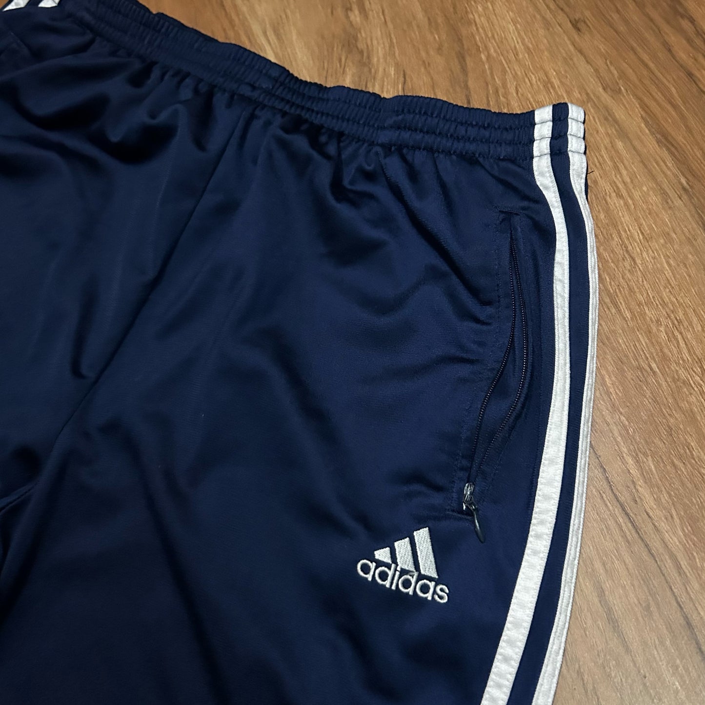 (M) Vintage Adidas 3 Stripes Tear Away Blue Sweatpants