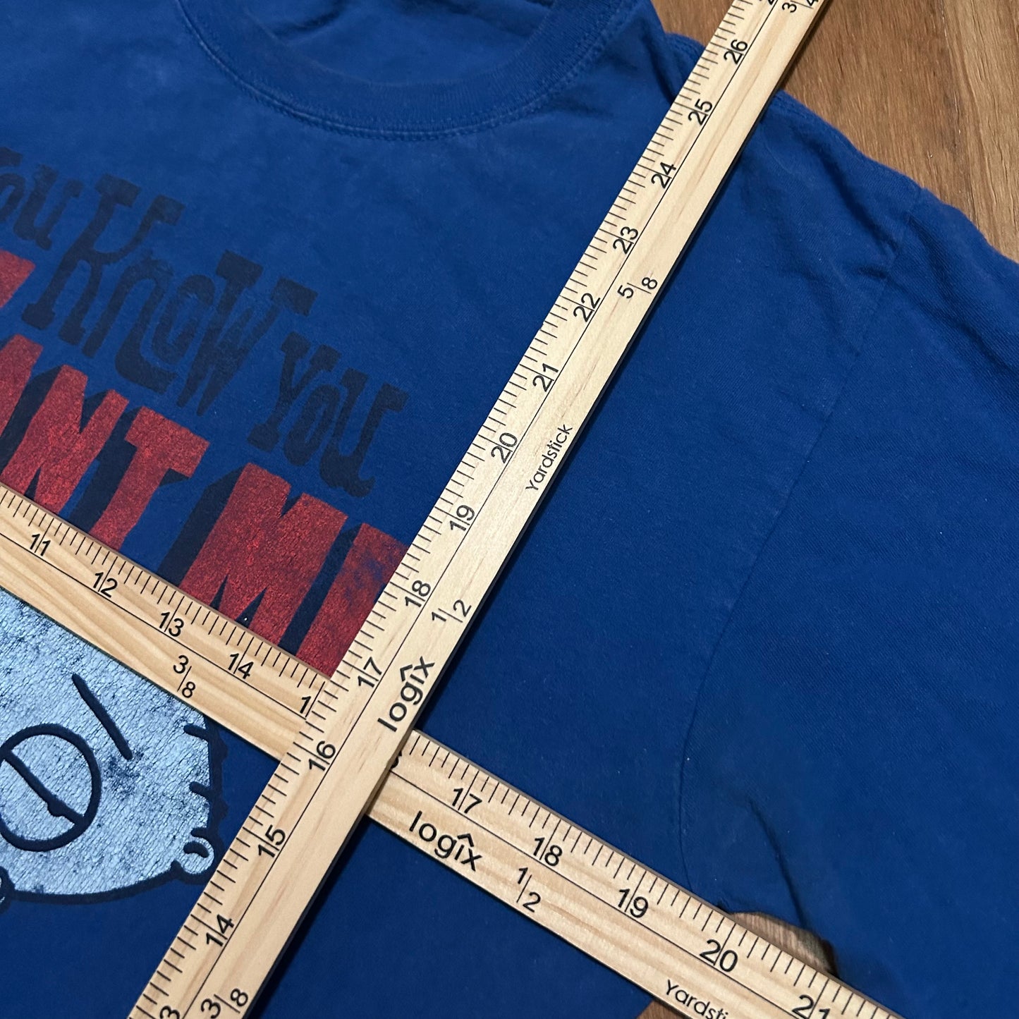 (M) Vintage Y2K Family Guy Stewie Griffin Royal Blue Graphic T-Shirt