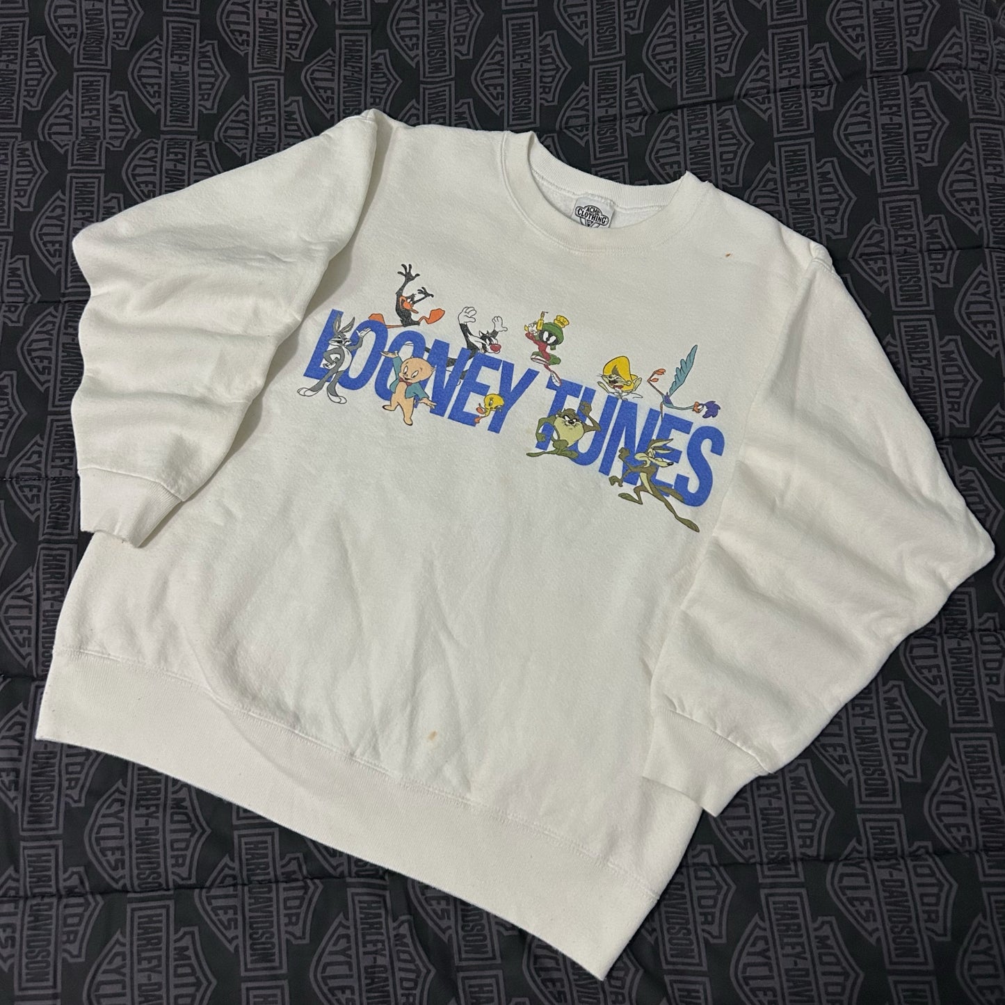 (M) Vintage 1991 Made in USA Looney Tunes Characters Graphic Pullover Crewneck