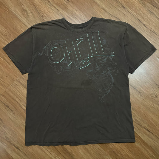 (XL) Vintage Y2K O'Neill Brown Graphic T-Shirt