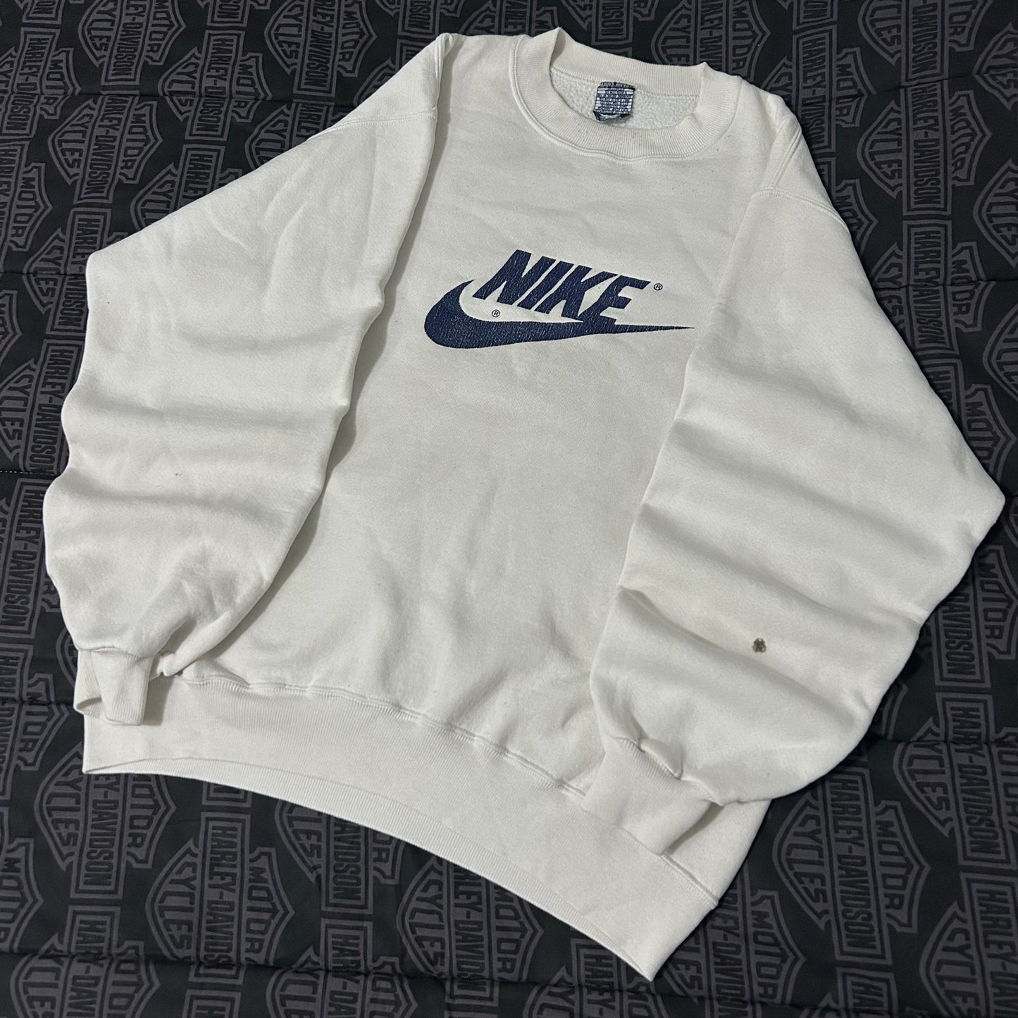 (L) Vintage 90s Nike Big Logo Swoosh Pullover Crewneck