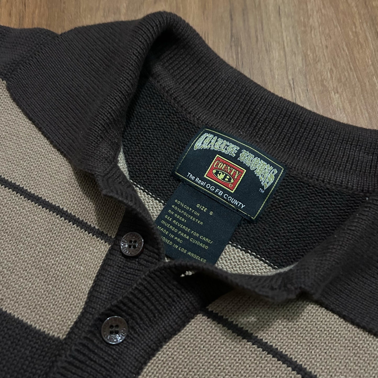 (S) Vintage FB County Charlie Brown Knit Polo Shirt
