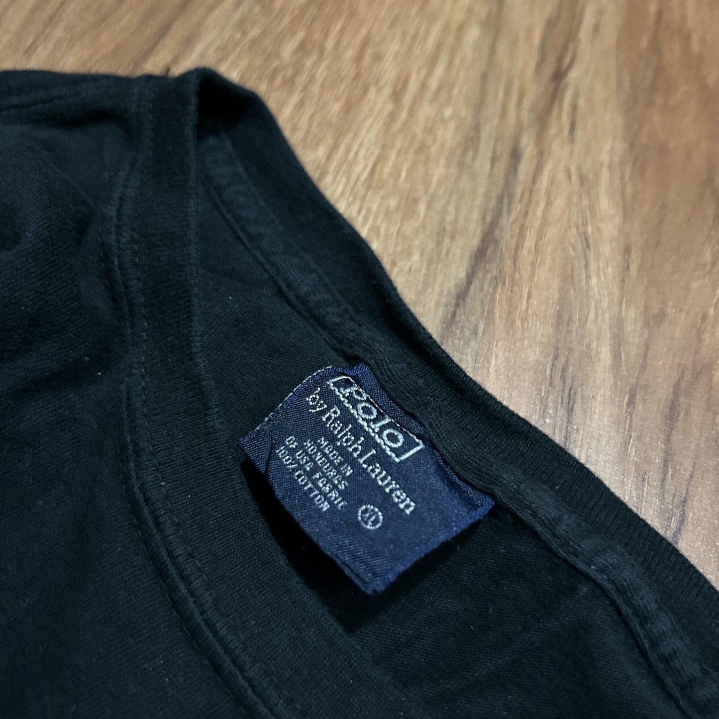 (XL) Vintage 90s Polo Ralph Lauren Mini Logo Black Longsleeve T-Shirt