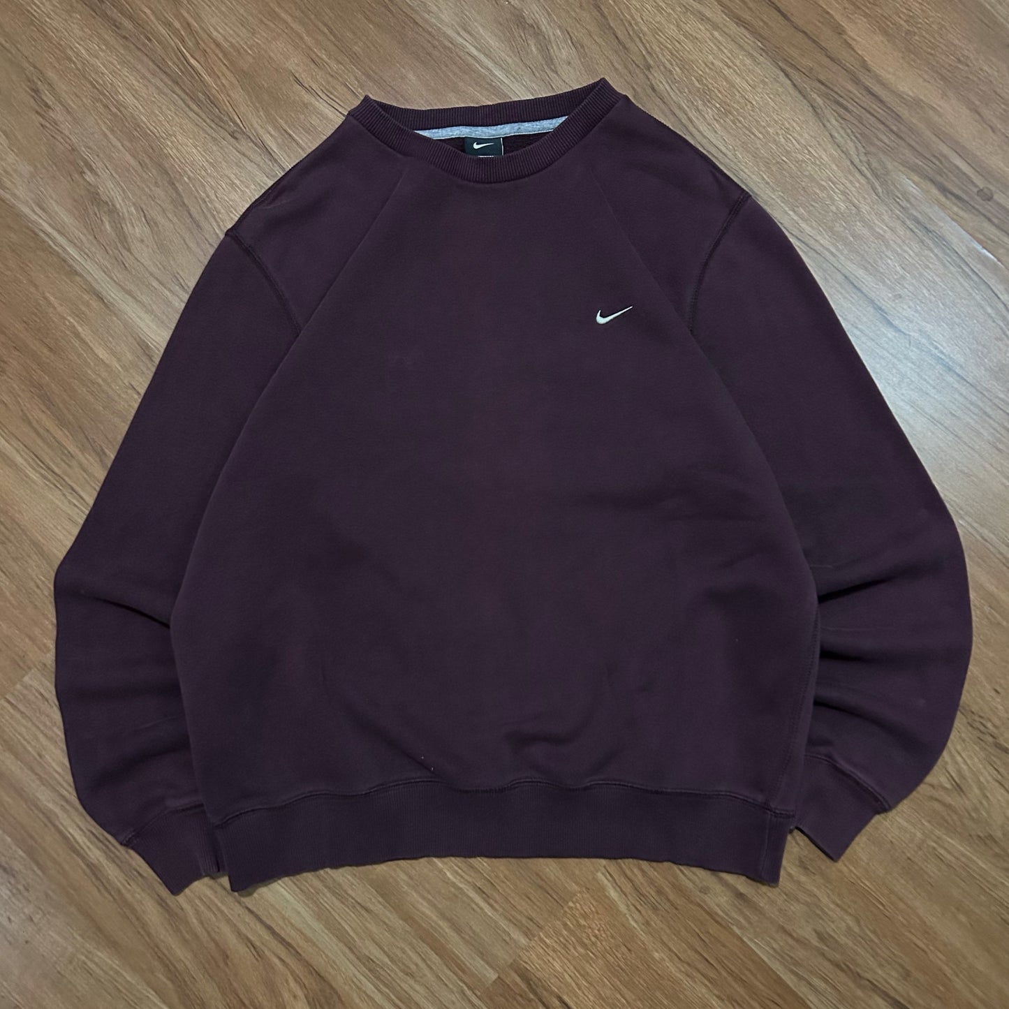 (L) Nike Solo Swoosh Night Maroon Pullover Crewneck