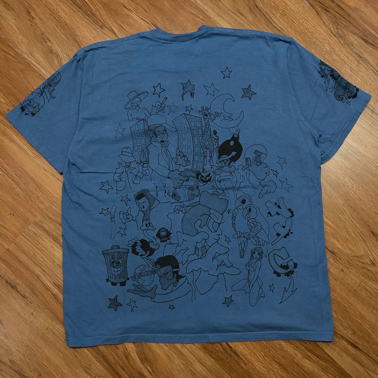 (XL) Supreme FW23 Downtown Faded Blue Graphic T-Shirt