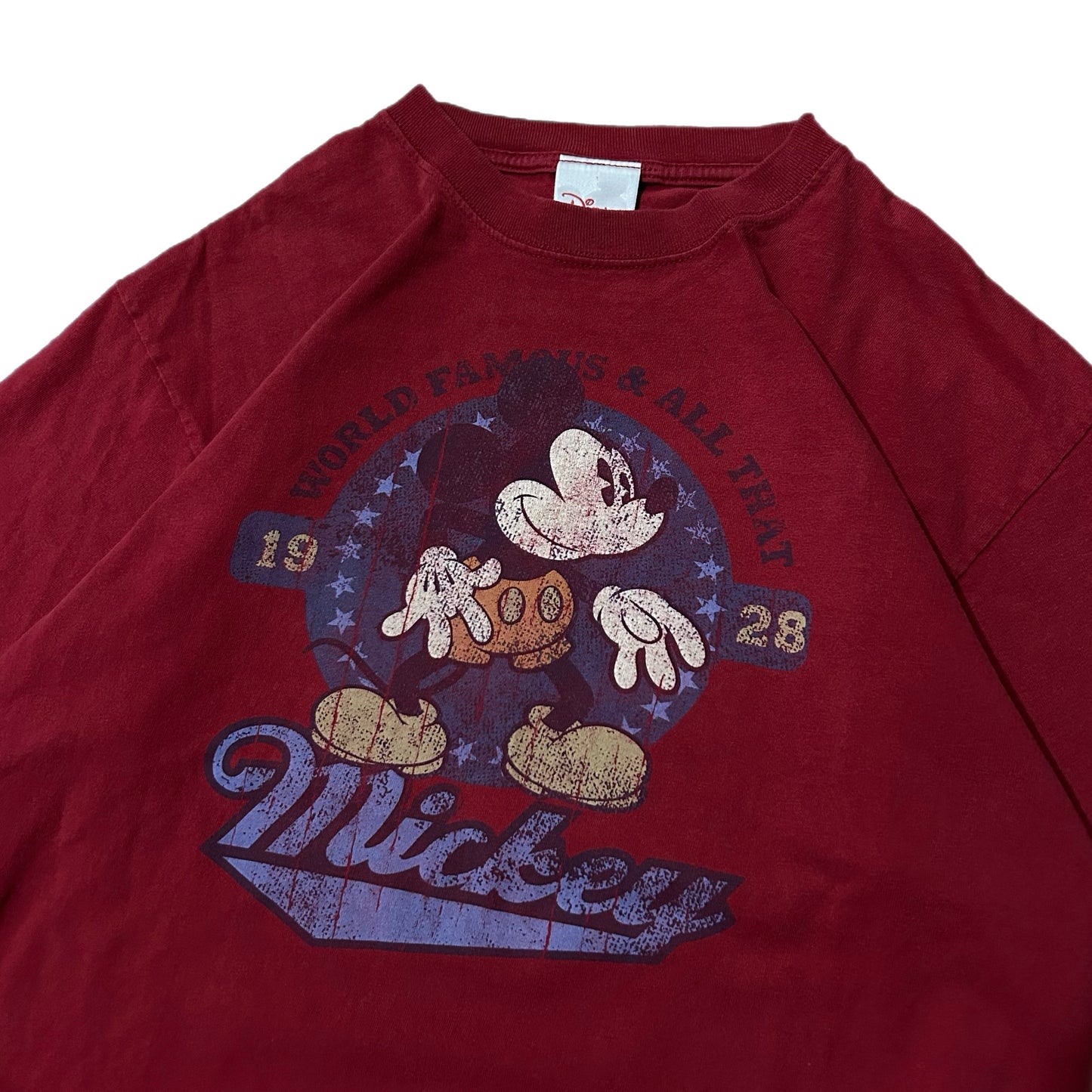 (M) Vintage Disneyland Mickey Mouse Red Shirt