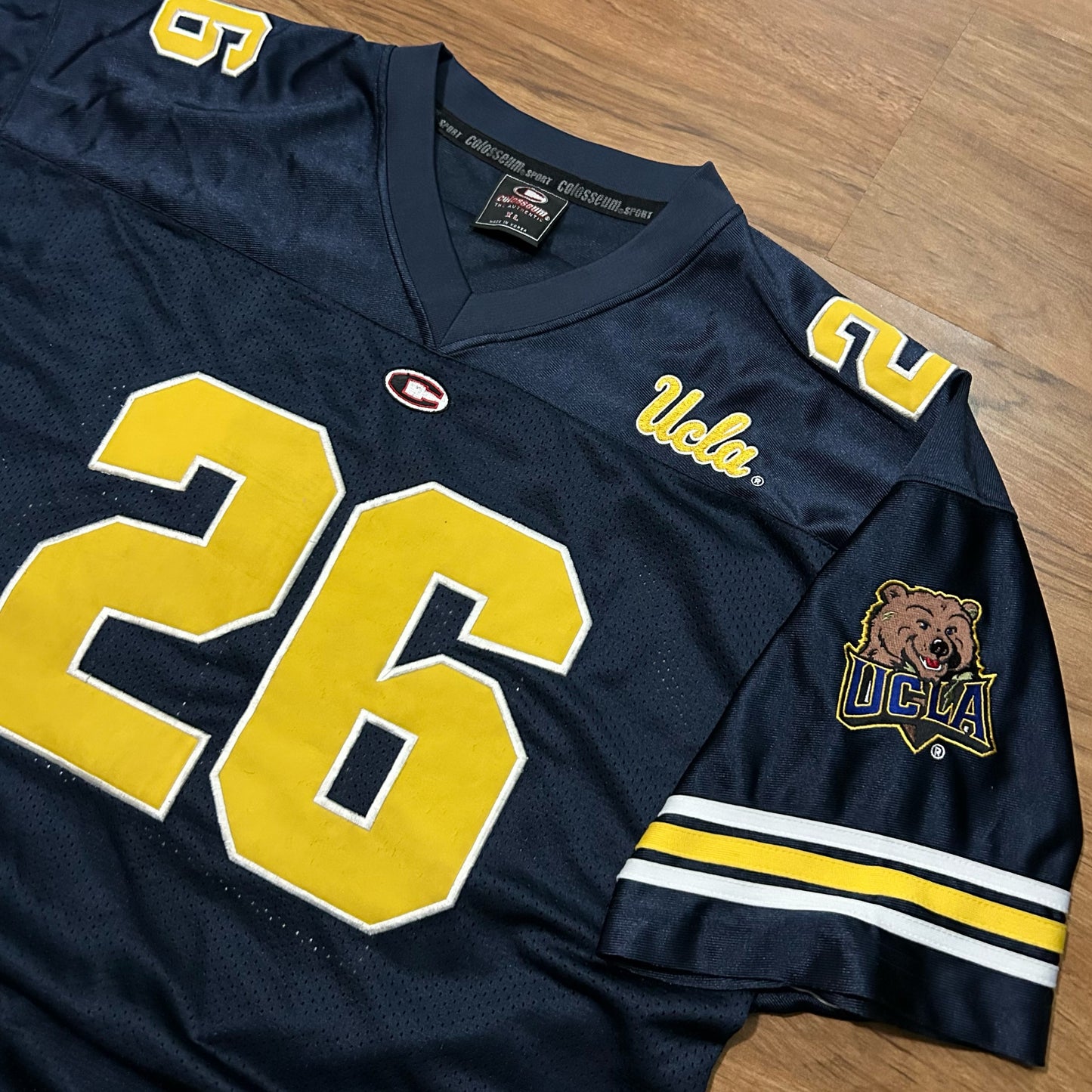 (XL) Vintage 2000s UCLA Bruins Embroidered Patch Navy Mesh Jersey