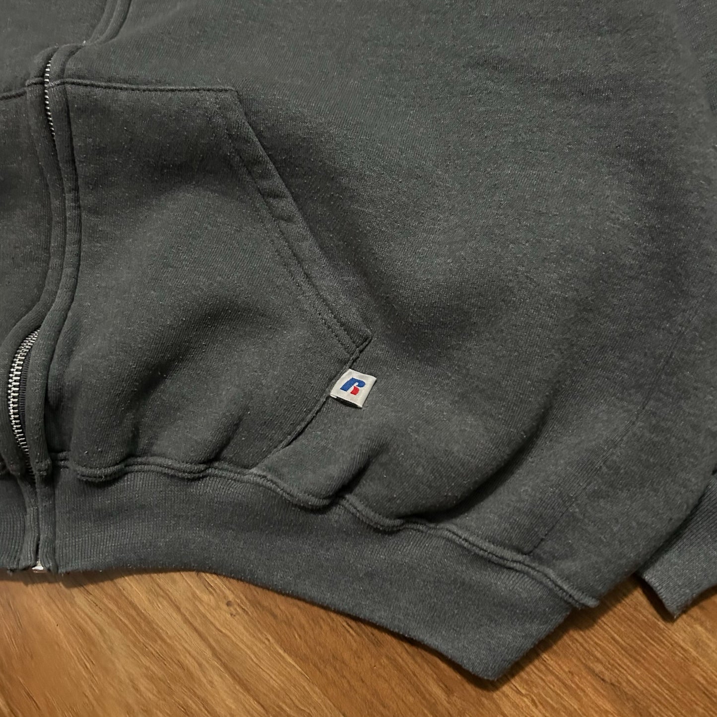 (XXL) Vintage 90s Russell Athletic Grey Full Zip Hoodie
