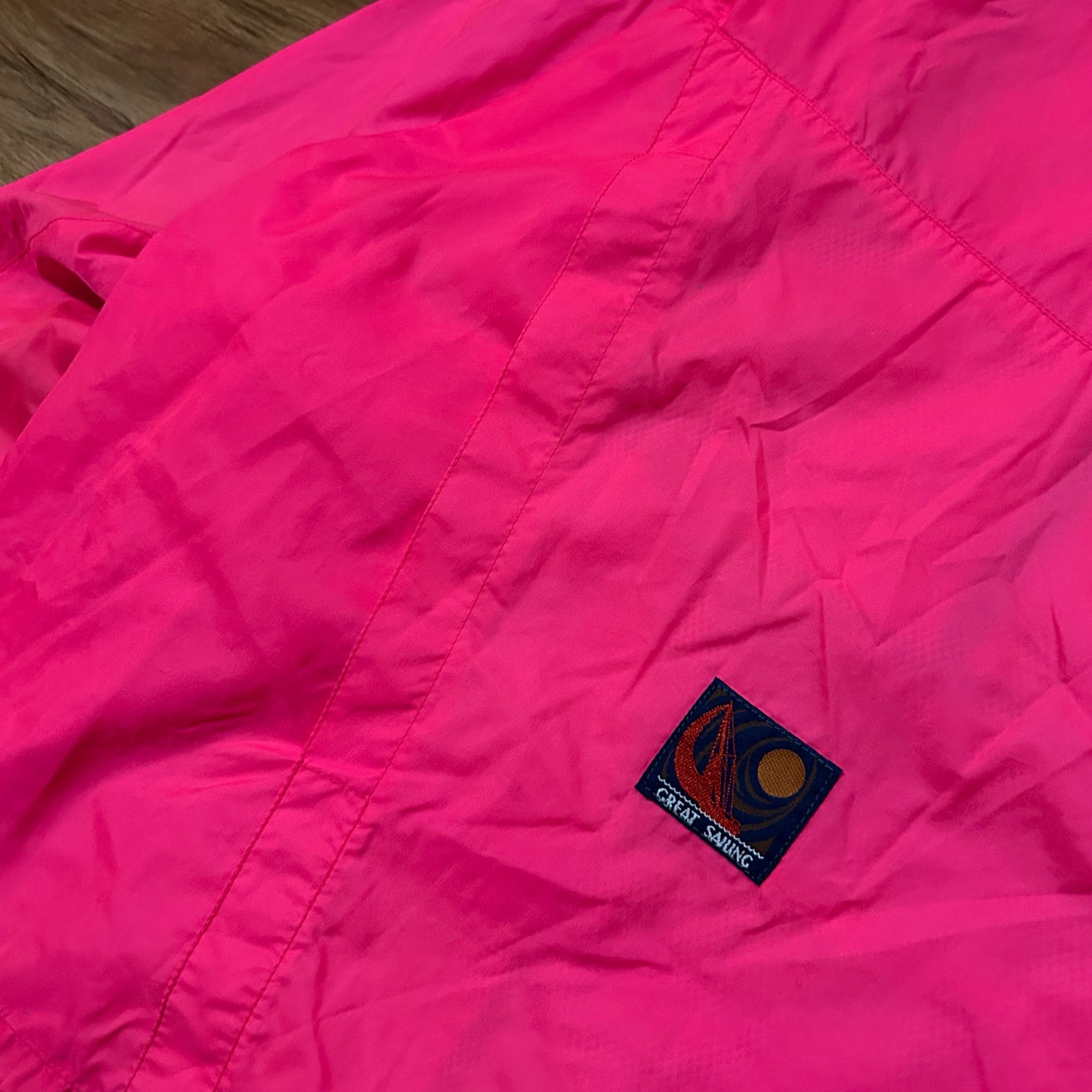 (L) Vintage 90s Nike South Beach Pullover Pink Windbreaker
