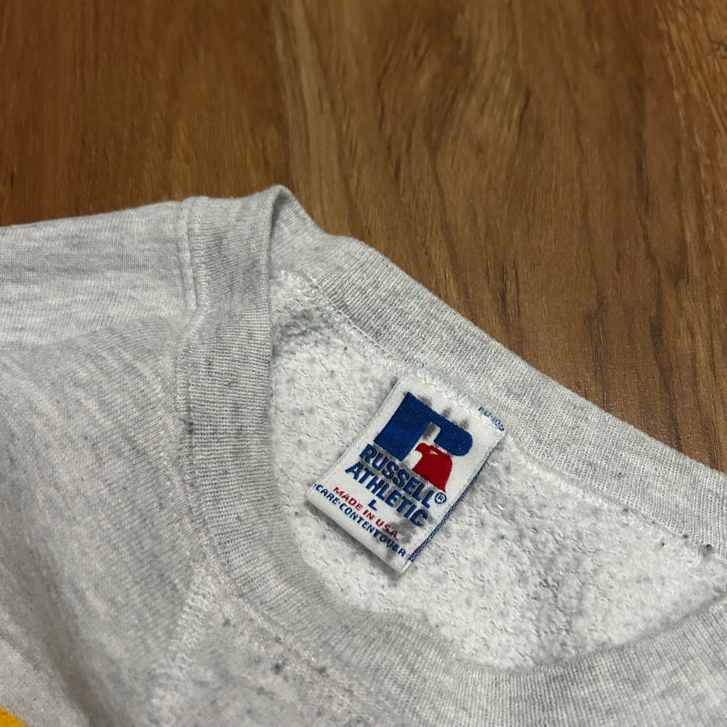 (L) Vintage 90s Russell Athletics Sehome Marineers Grey Pullover Crewneck