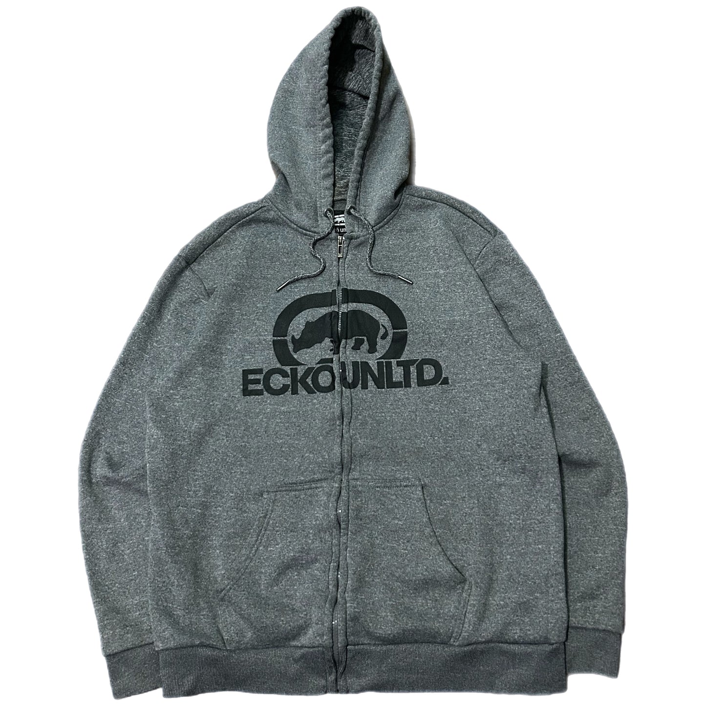 (L) Y2K Ecko Unltd Grey Zip-Up Hoodie