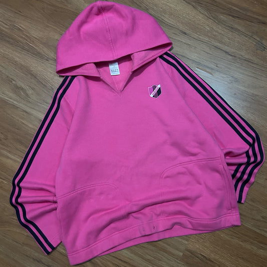 (Women XL) Adidas Sportswear Soccer Pink Pullover Hoodie