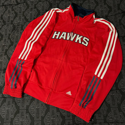 (L) Y2K Adidas NBA Atlanta Hawks On-Court Full Zip Warm Up Track Jacket