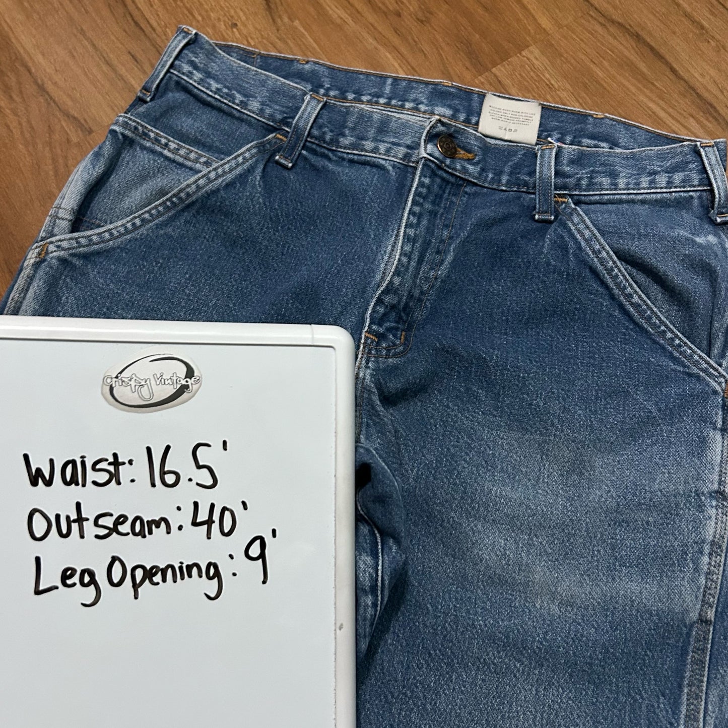 (33) Vintage Y2K All American Carpenter Dark Wash Denim Jeans