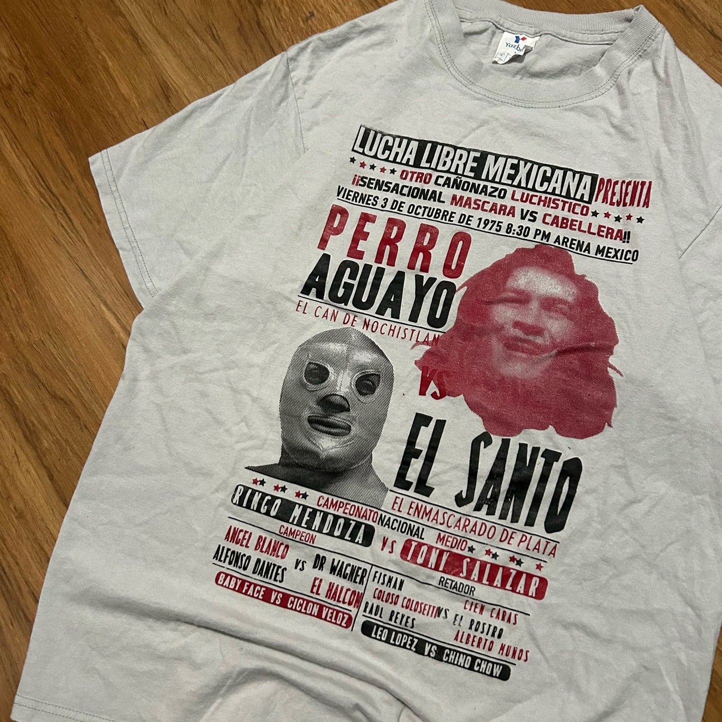 (M) Mexicana Lucha Libre Wrestling Match Poster Graphic T-Shirt