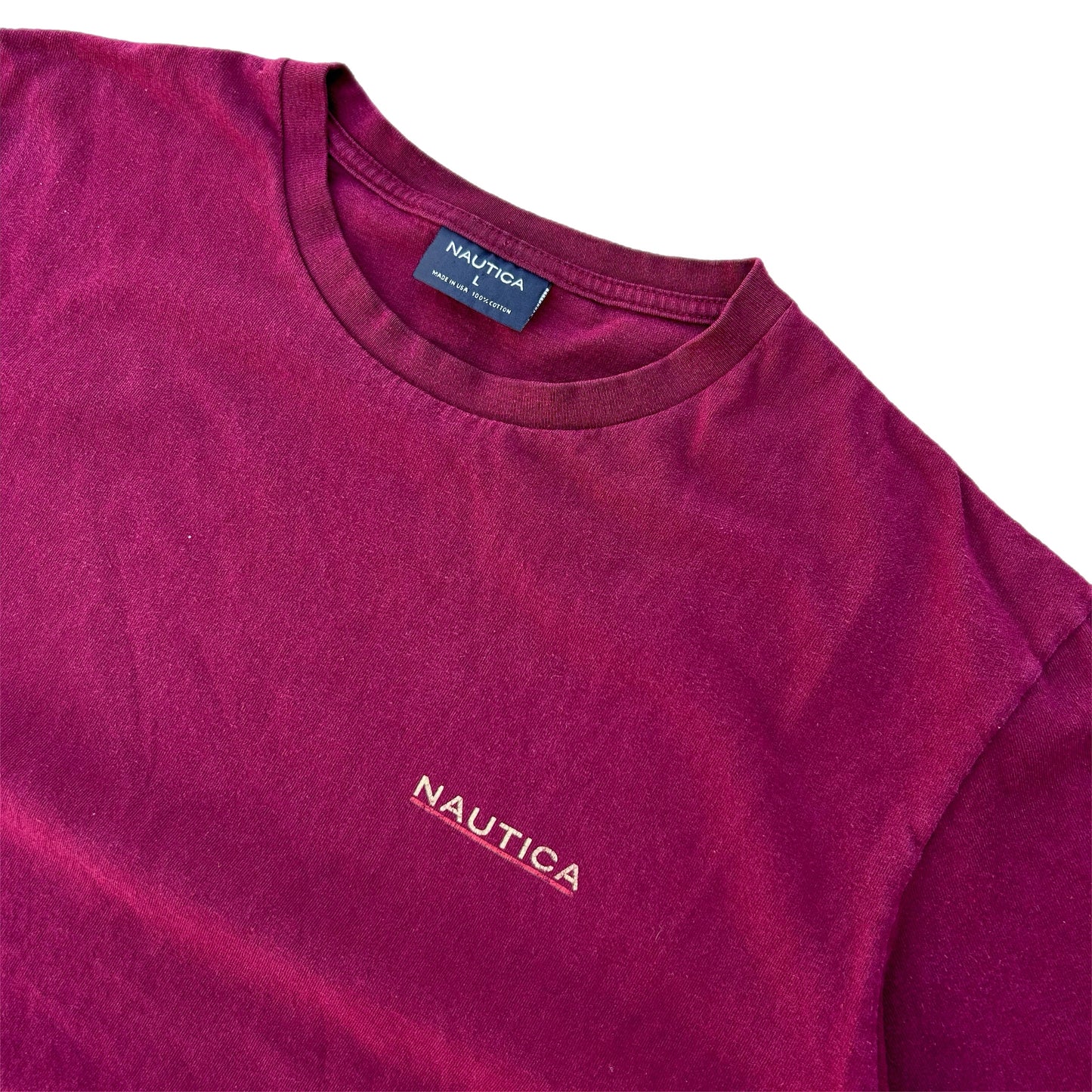 (L) Y2K Nautica Compass Boat Shirt