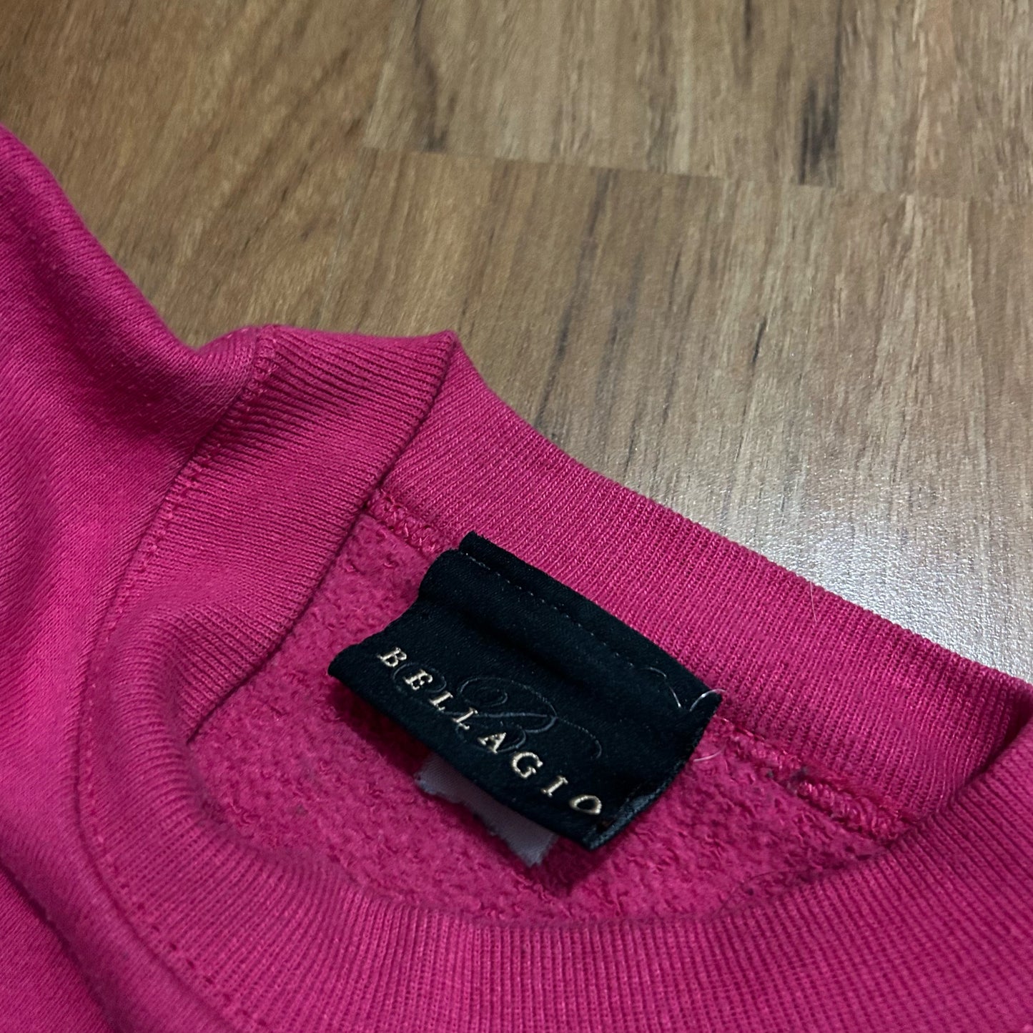 (S) Vintage Las Vegas Beliagio Hotel Pink Pullover Crewneck