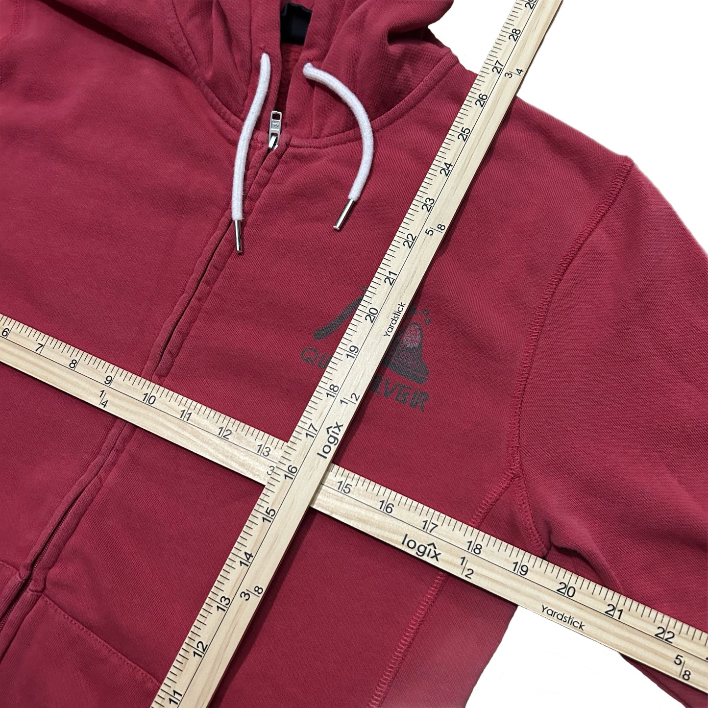(S) Quicksilver Logo Pullover Zip-Up Red Jacket