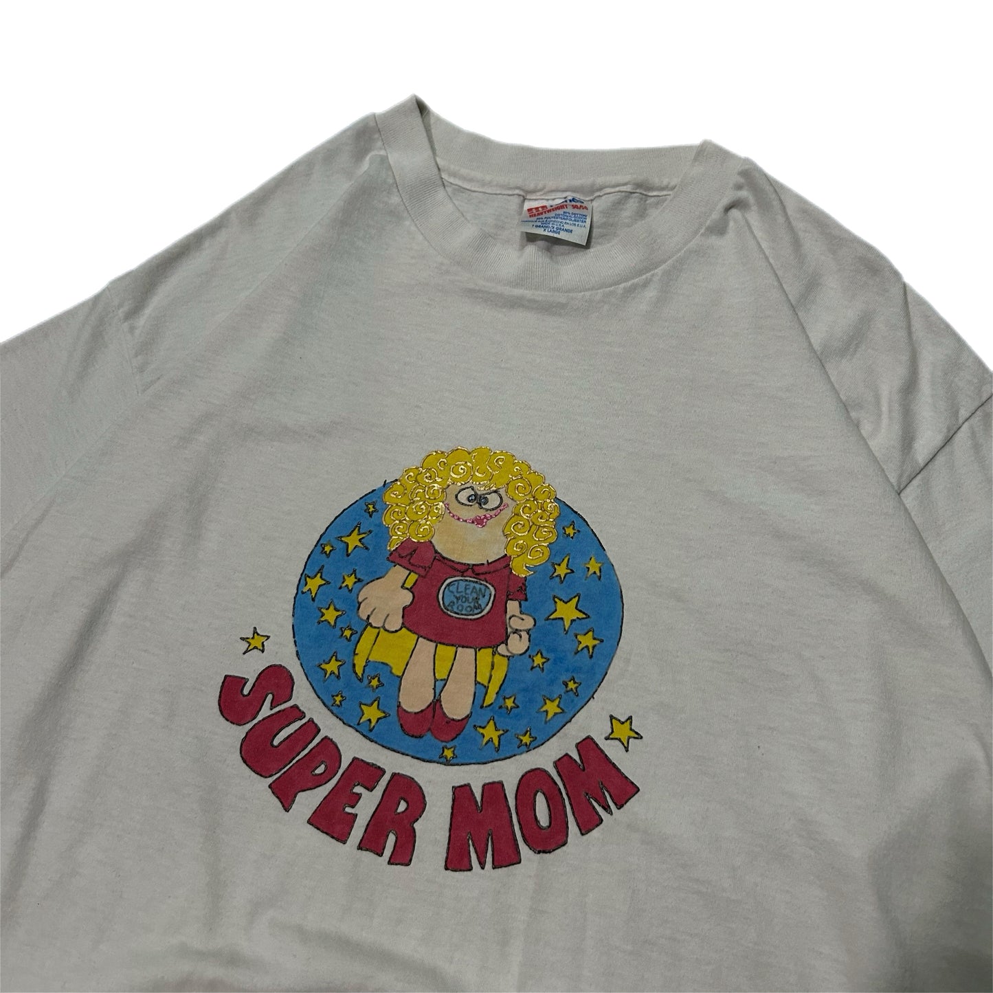 (XL) 90s Super-Mom White Shirt