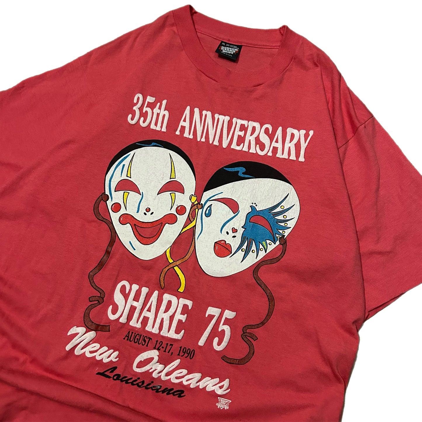 (XL) Vintage 90s New Orleans Share 75 Pink T-Shirt