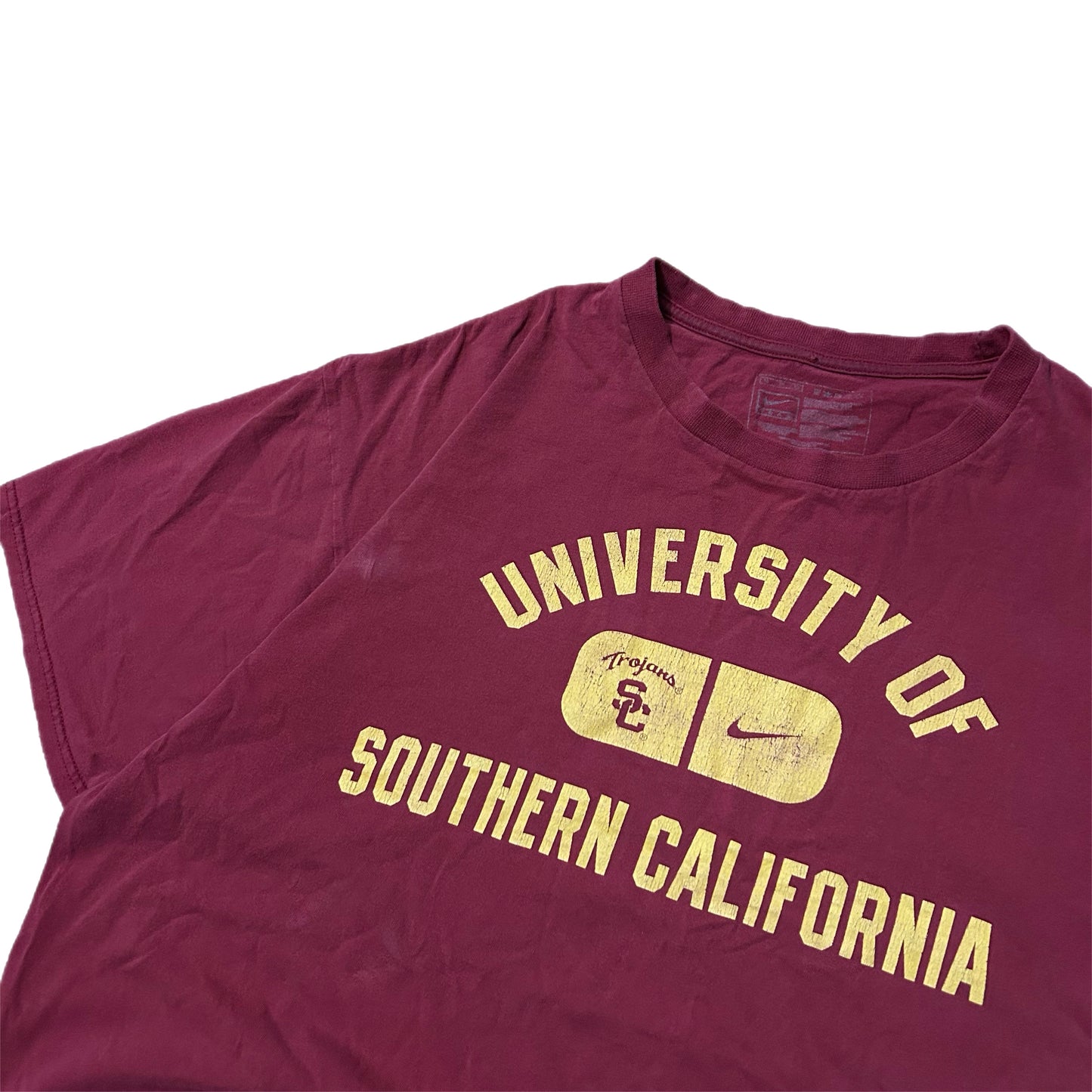 (XL) Y2K Nike USC Trojans Southern California Red T-Shirt