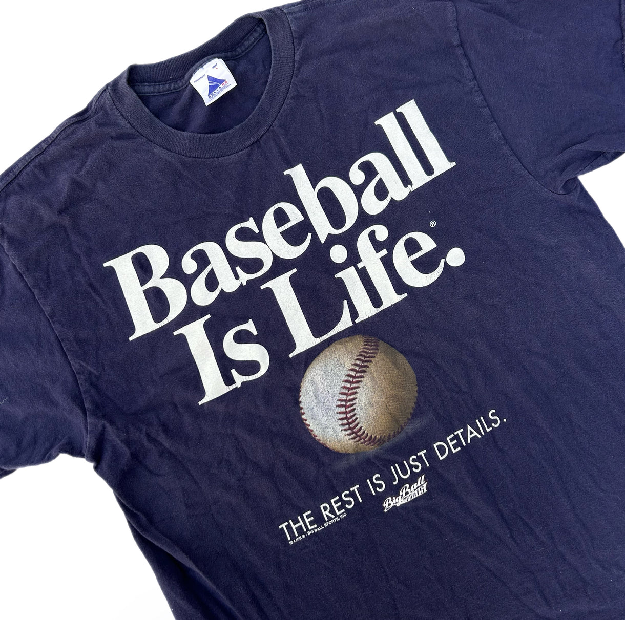 (L) Vintage Baseball Is Life Shirt