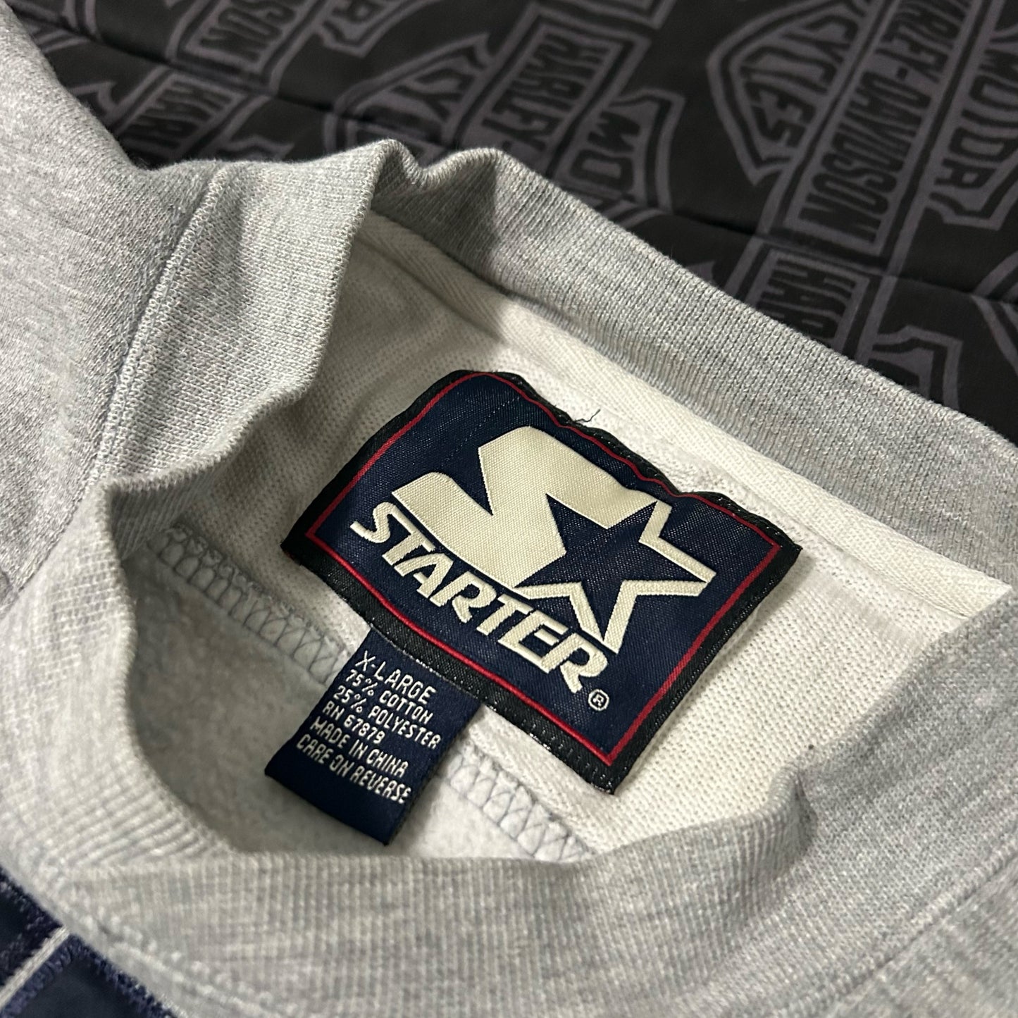 (XL) Vintage 90s Starter Dallas Cowboys Embroidered Spellout Pullover Crewneck