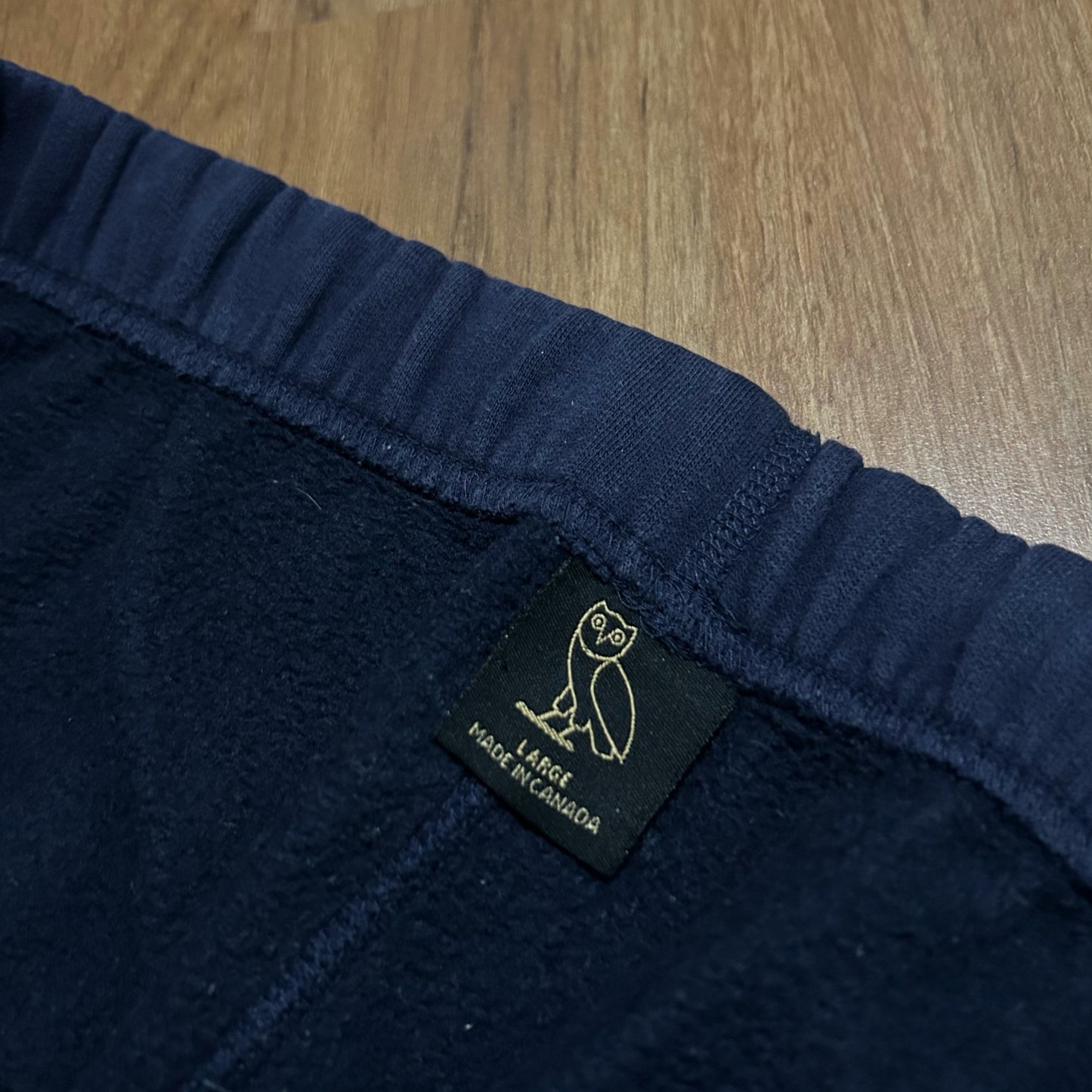 (L) OVO October's Very Own Navy Fleece Jogger Sweatpants