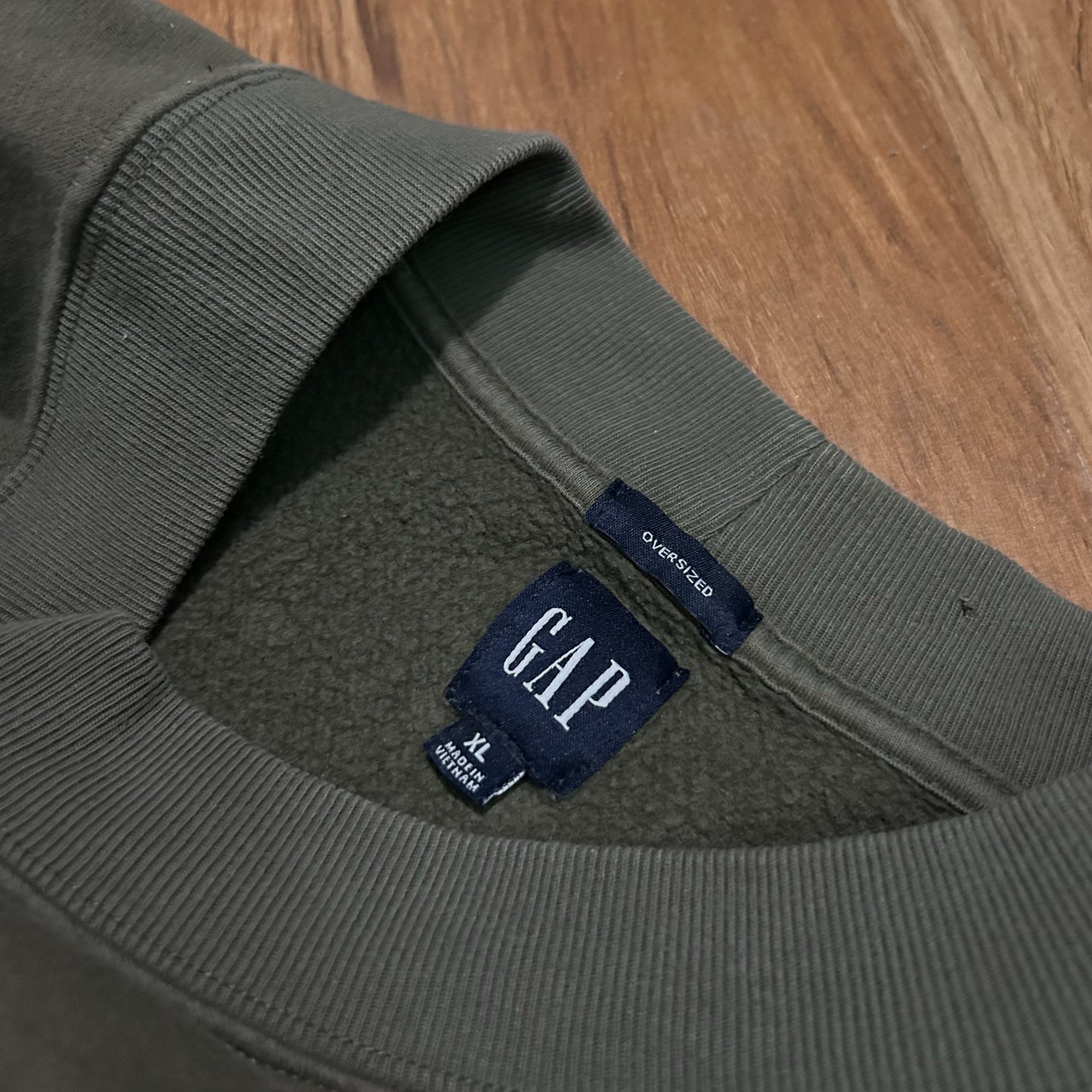 (XL) GAP Oversized Military Green Pullover Crewneck