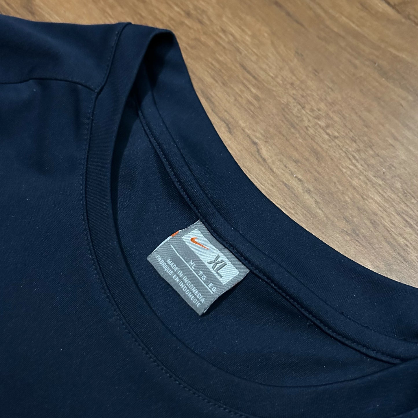 (XL) VIntage 2000s Nike Pinstripe Navy Blue Sportswear Shirt