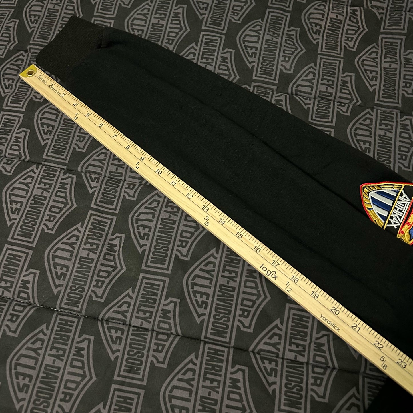 (L) Anthrax NYC 81' Embroidered Full Zip Black Hoodie