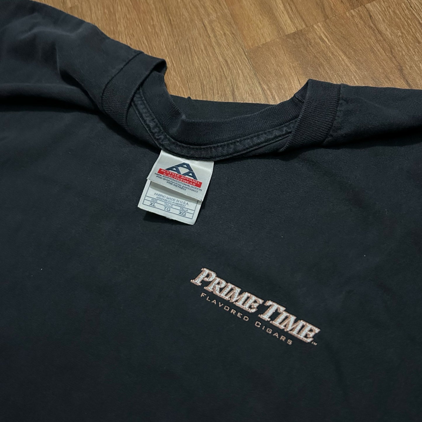 (XL) Vintage Prime Time Flavored Cigars Pocket Watch Graphic T-Shirt