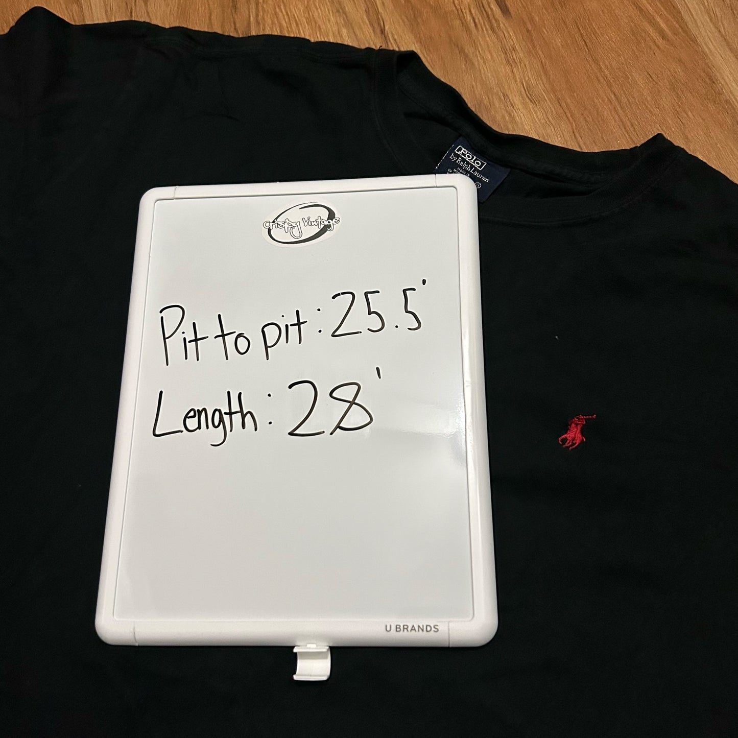 (XL) Vintage 90s Polo Ralph Lauren Mini Logo Black Longsleeve T-Shirt