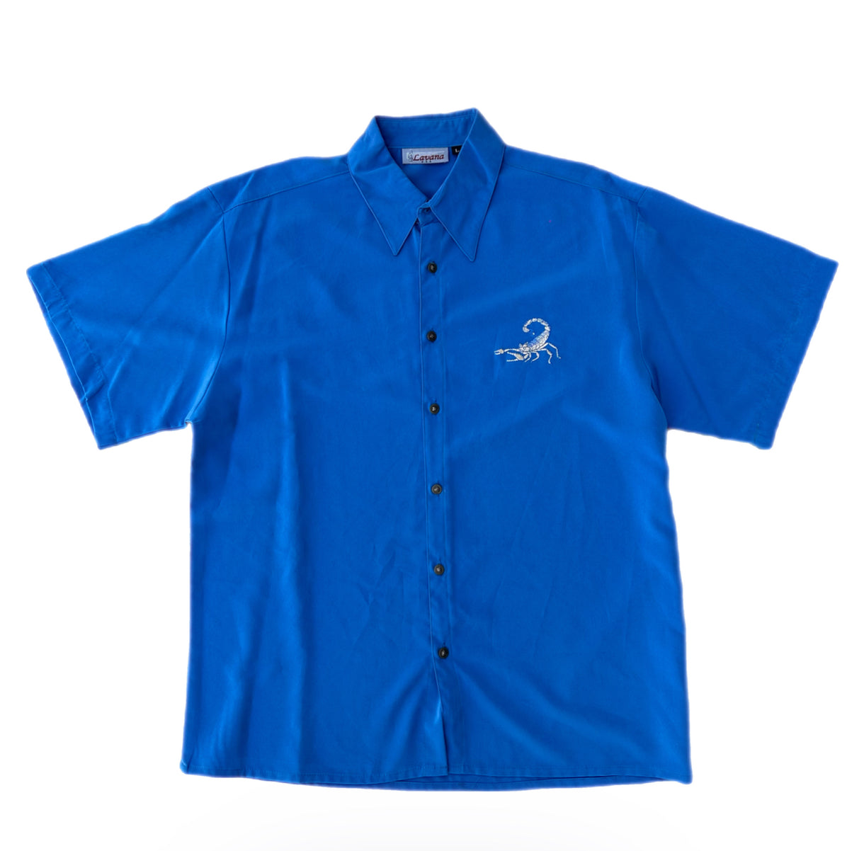 (L) Blue Lavana USA Scorpion Button-Up