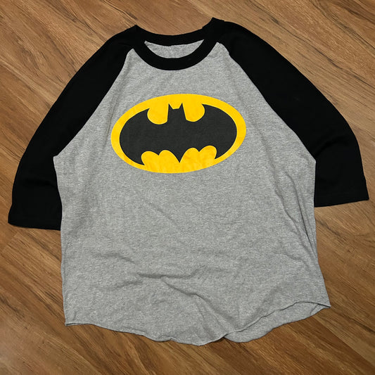 (XL) Vintage DC Comics Batman Classic Logo Baseball T-Shirt