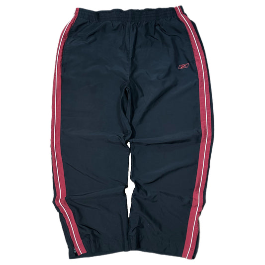 (XL) Y2K Reebok Baggy Black Red Trackpants