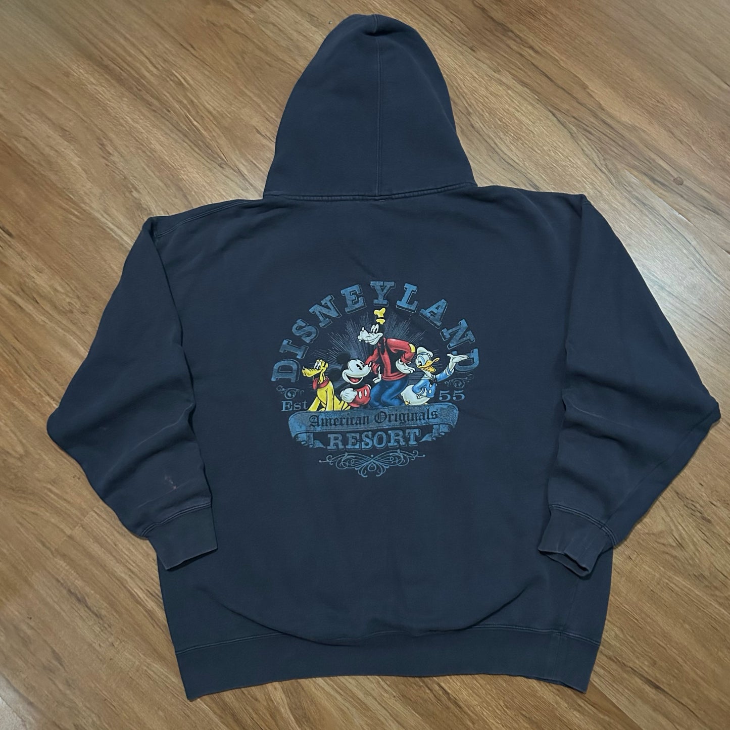 (XXL) Vintage Mickey Disneyland Resort Mickey & Friends American Originals Full Zip Hoodie