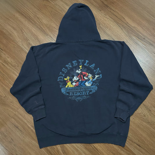 (XXL) Vintage Mickey Disneyland Resort Mickey & Friends American Originals Full Zip Hoodie