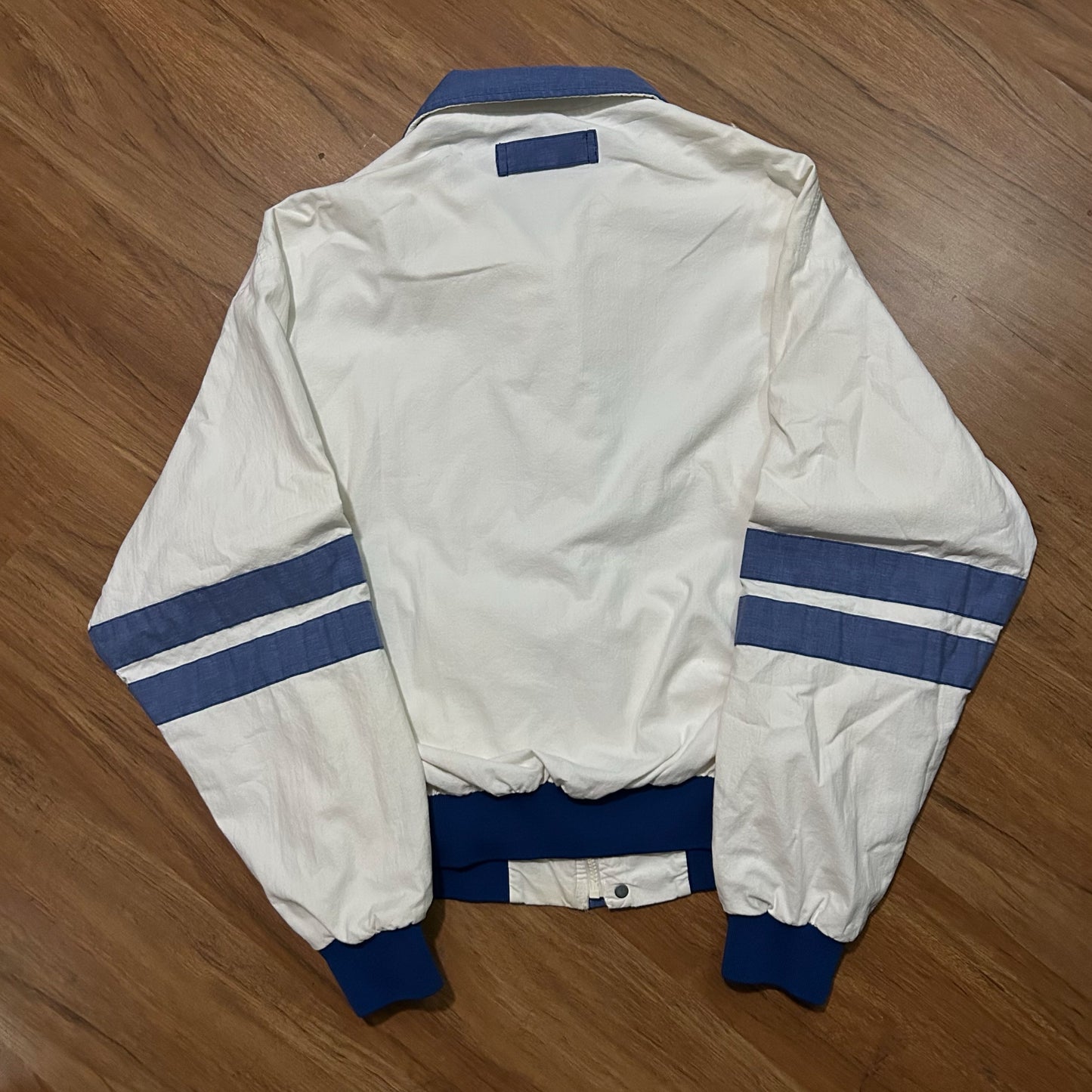 (L) Vintage 90s Swingster TRW Corporate Logo Full Zip Bomber Made in USA Jacket