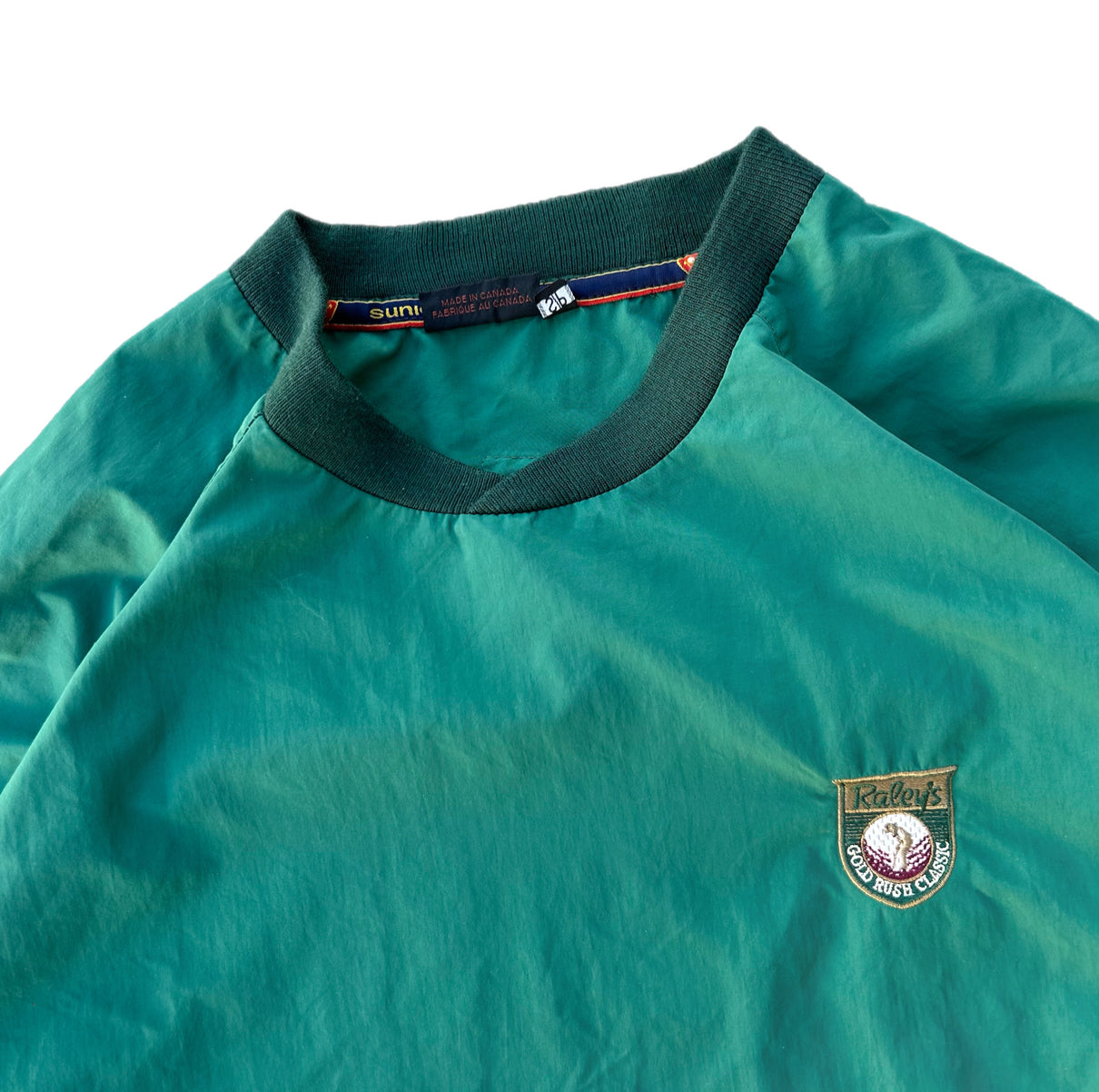 (S) Vintage Green Sunice Golf Pullover