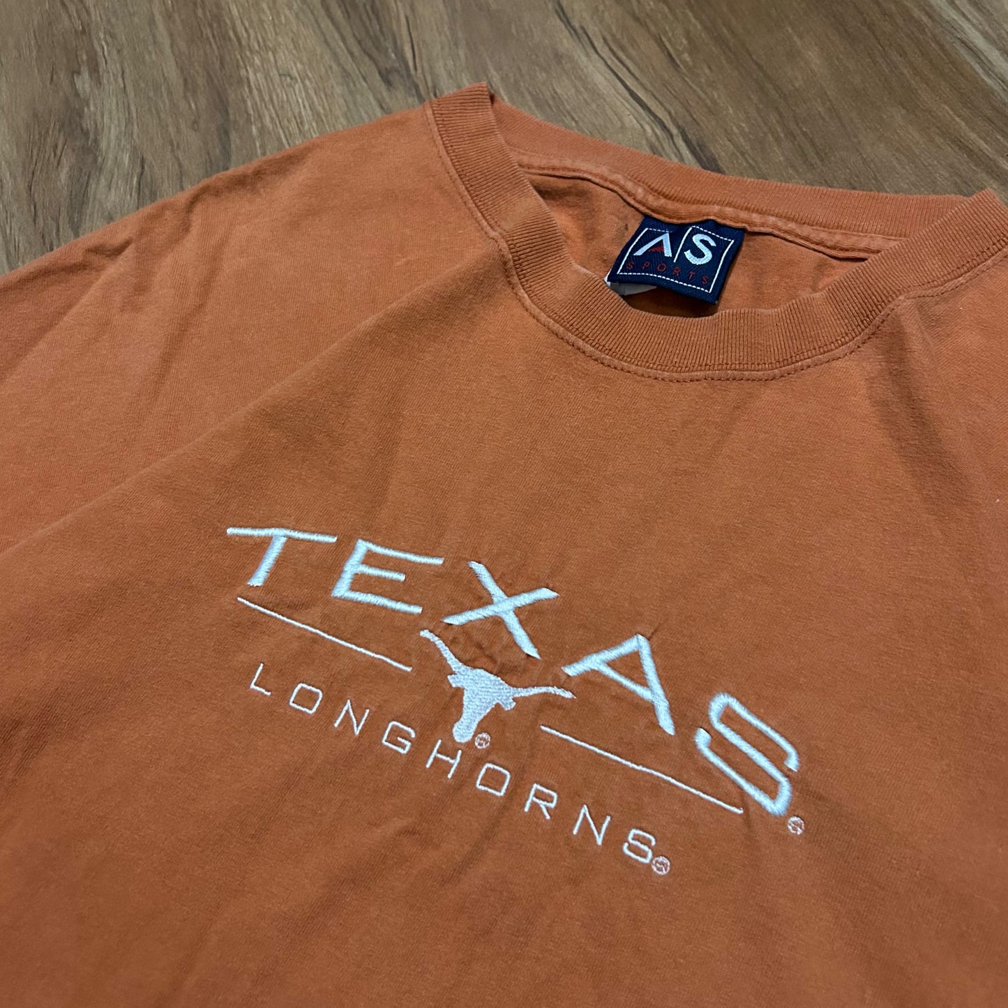 (XXL) Vintage 2000s Texas Longhorns Embroidered Orange T-Shirt