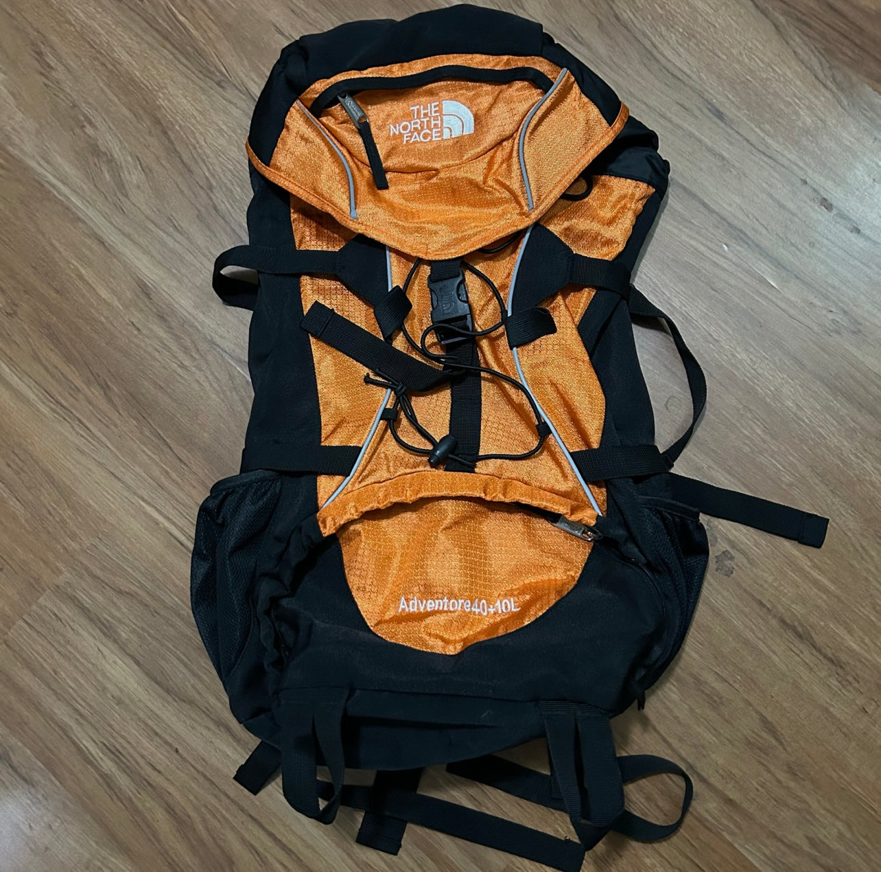(OS) The North Face Adventore 40+10L Orange Hiking Back Pack