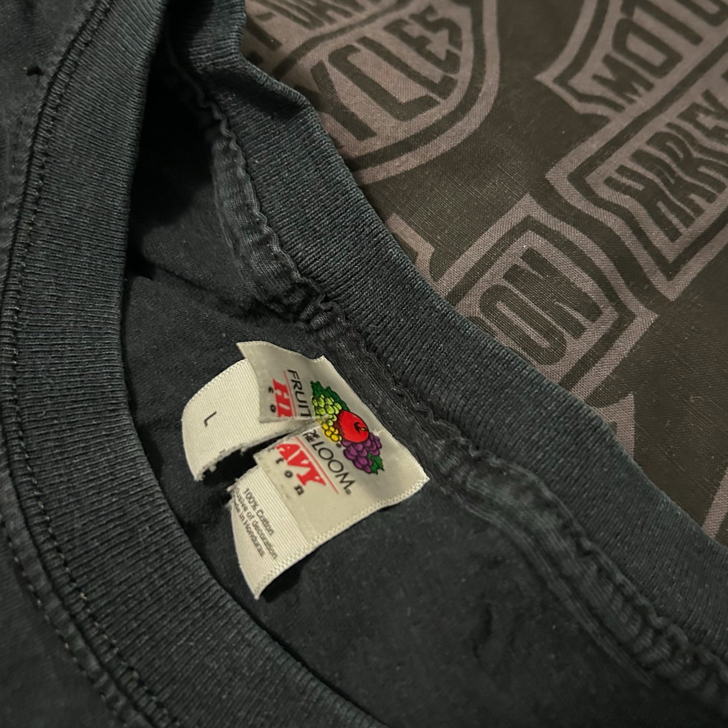 (L) Vintage I Love Hawaii Heart Faded Black T-Shirt