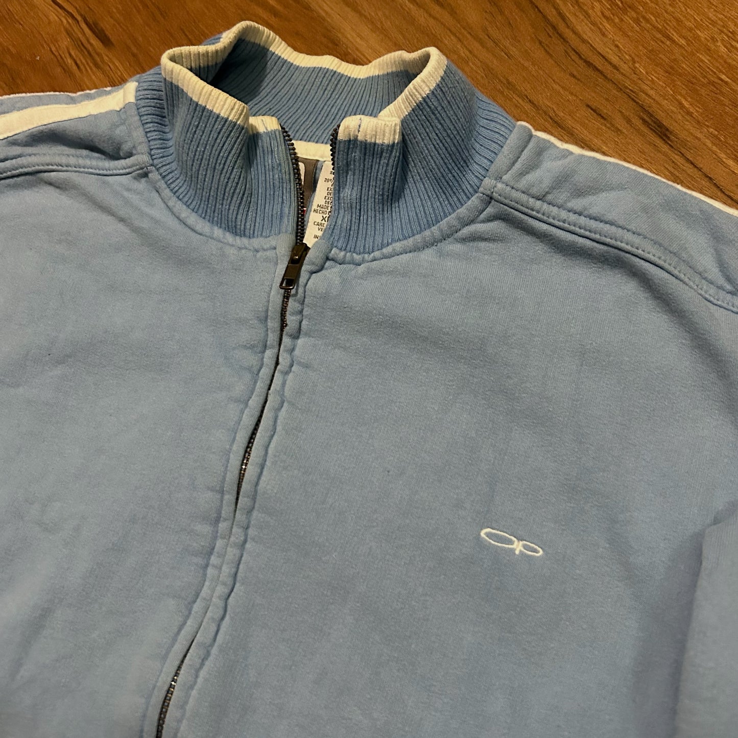 (XL) Vintage Y2K Ocean Pacific Light Blue Full Zip Jacket