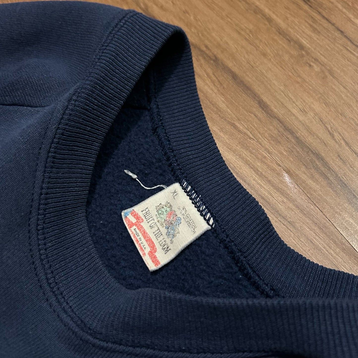 (XL) Vintage 90s University of Illinois Navy Pullover Crewneck